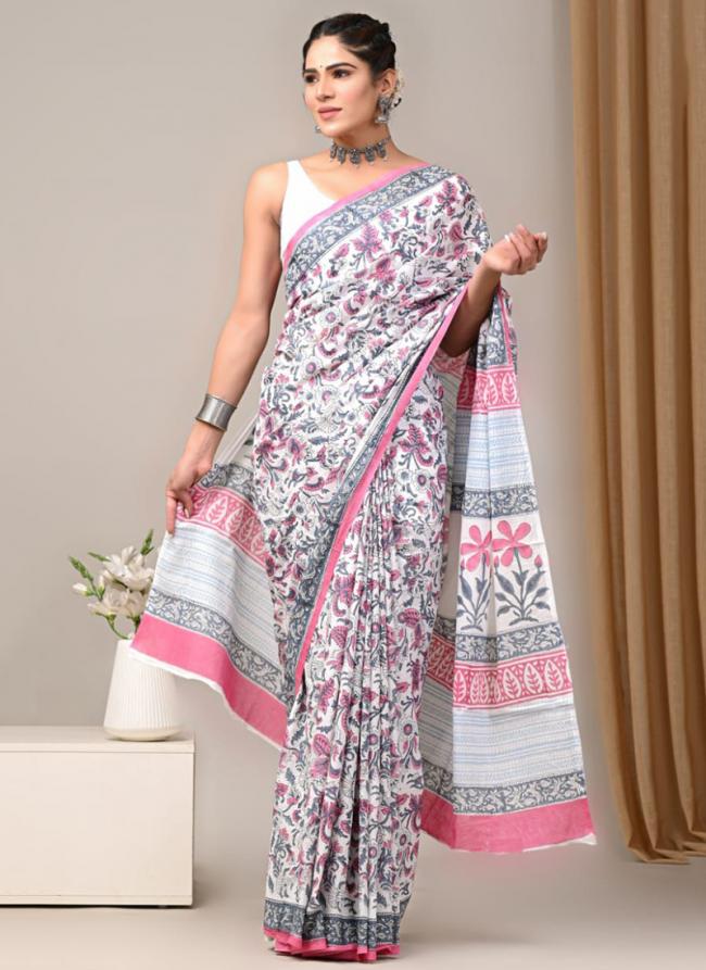 Cotton Multi Casual Wear Printed Saree